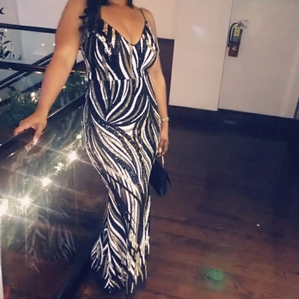 A beautiful sequin dress
